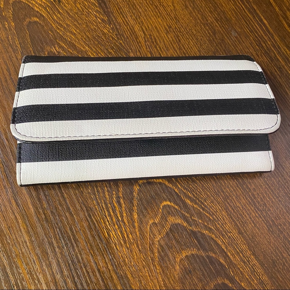 Kut From The Kloth Basic Slim Striped Wallet, Bla… - image 4